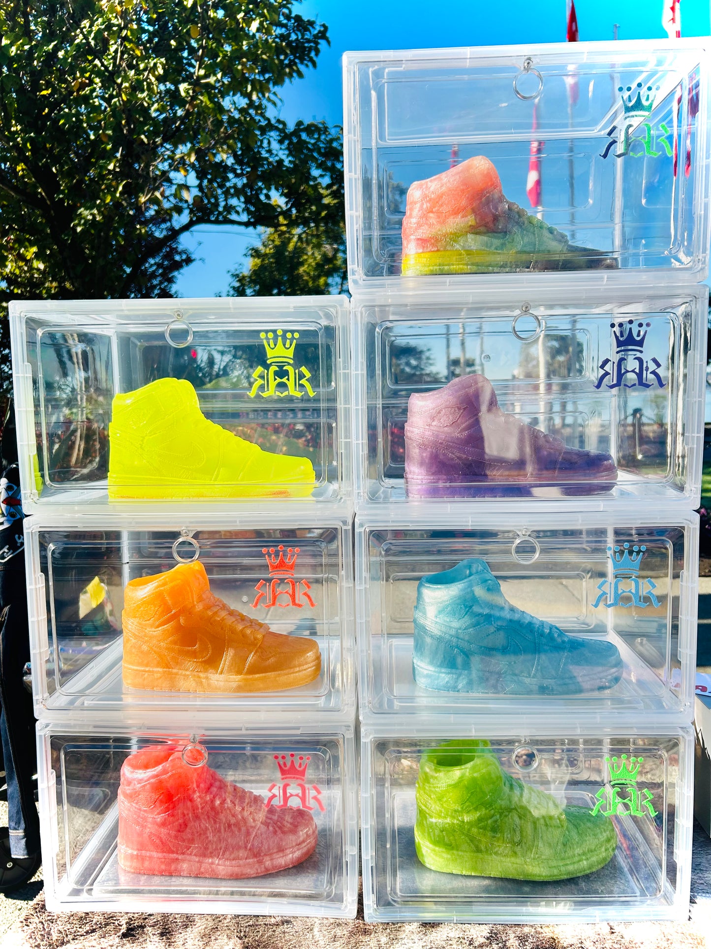 (SOLD OUT)Rainbow Jelly AJ1 Sneaker Sculpture