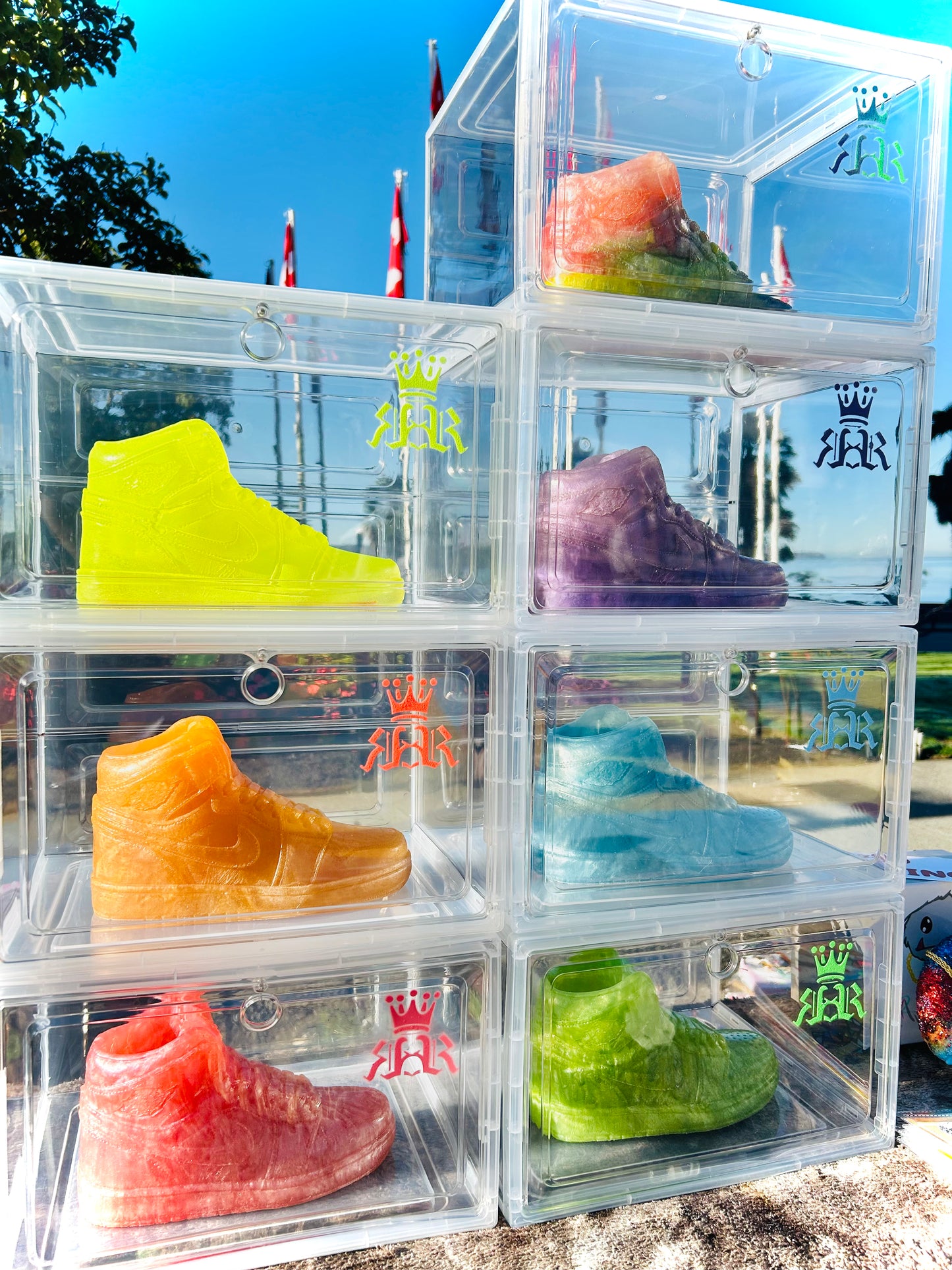 (SOLD OUT)Rainbow Jelly AJ1 Sneaker Sculpture