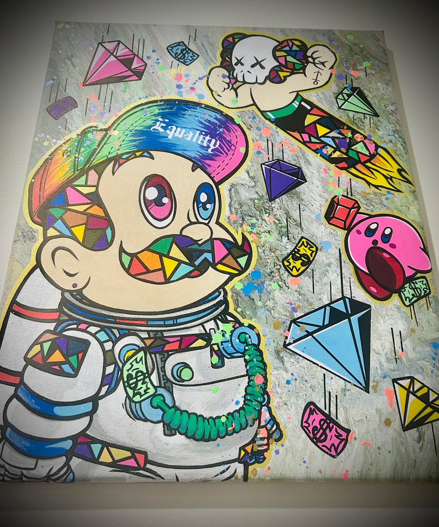 (SOLD)Monopoly Astronaut Rainbow