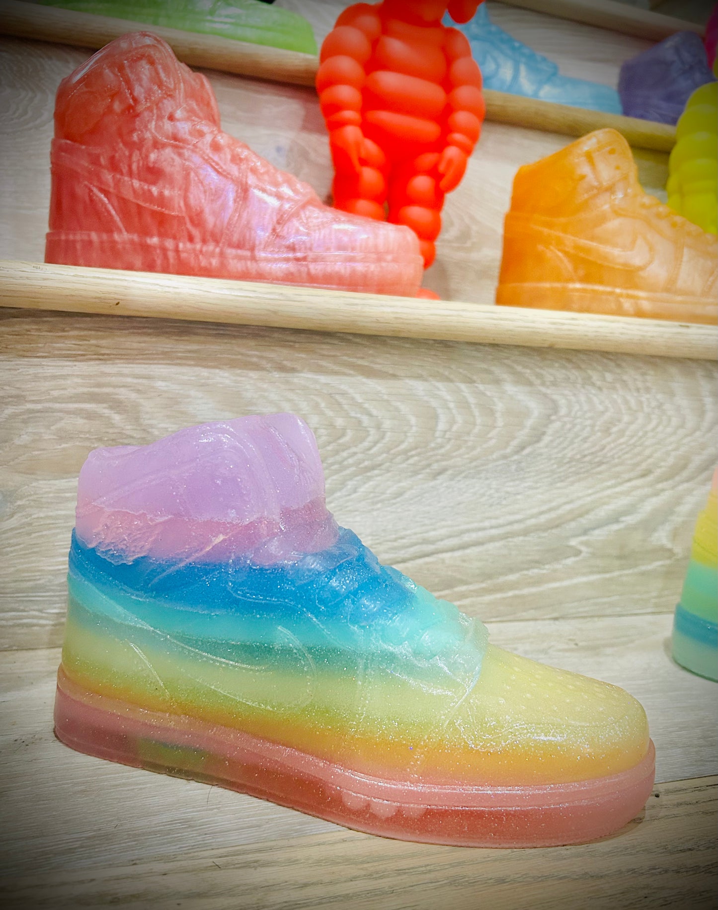 (SOLD OUT)Rainbow Jelly AJ1 Sneaker Sculpture