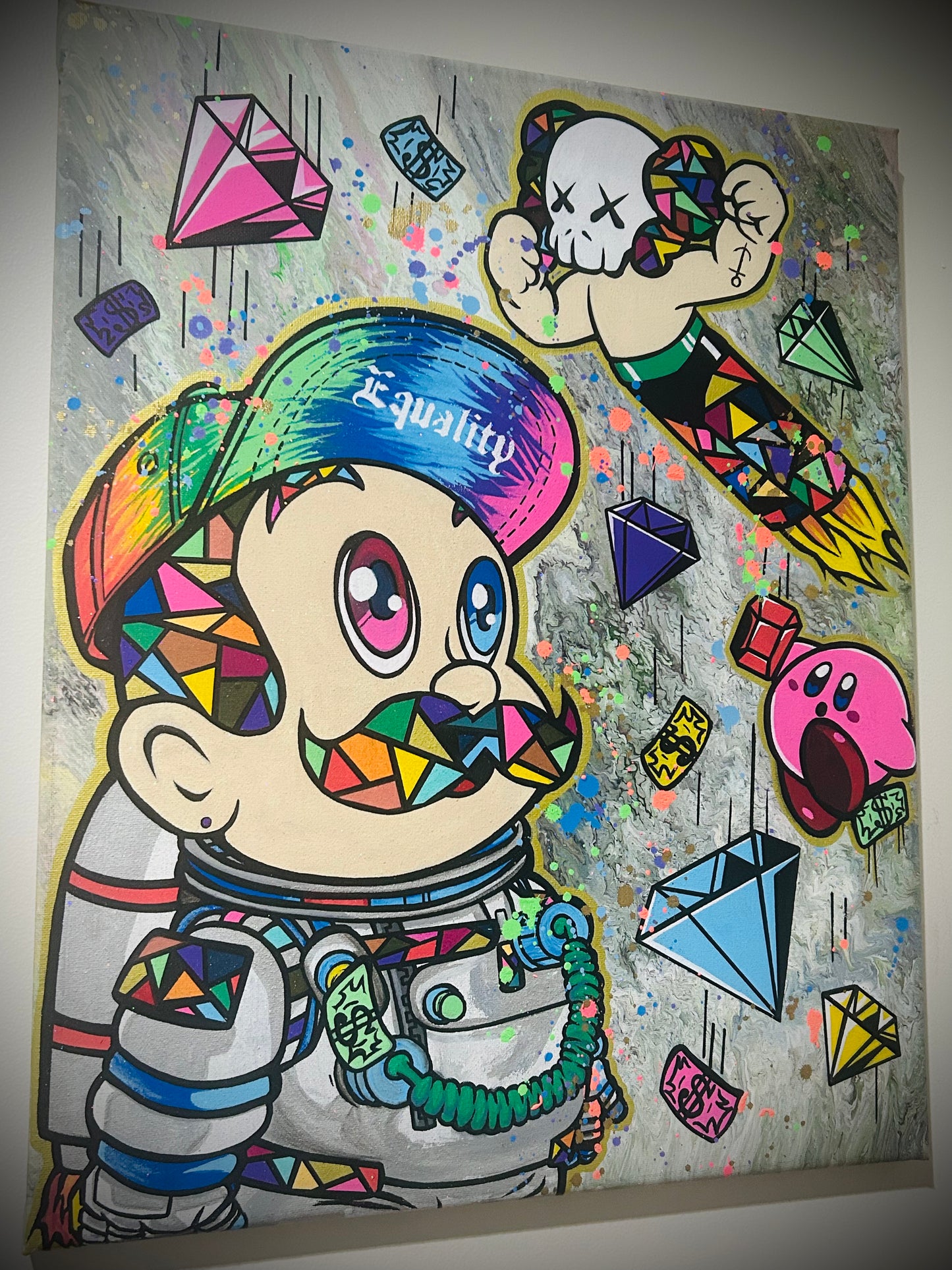 (SOLD)Monopoly Astronaut Rainbow